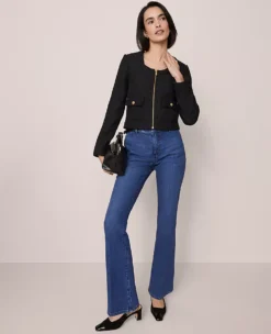 Tweed Cropped Jacket Black -Anntaylor Shop 856978 2222 ALT3