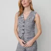 The Petite Tailored Vest In Plaid Black 1 The Petite Tailored Vest In Plaid Black -Anntaylor Shop 856999 517729