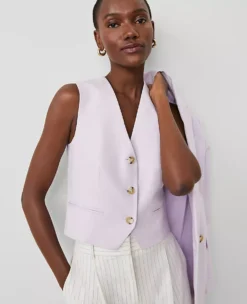 Petite Tailored Vest Orchid Hush 7 Petite Tailored Vest Orchid Hush -Anntaylor Shop 857003 8952 ALT2
