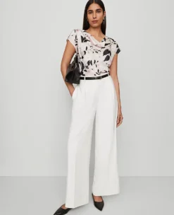 The Modern Wide-Leg Trouser Winter White 13 The Modern Wide-Leg Trouser Winter White -Anntaylor Shop 857013 9192 ALT5