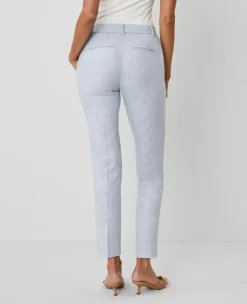 The Petite Eva Ankle Pant In Glen Check Blue/White Combo 7 The Petite Eva Ankle Pant In Glen Check Blue/White Combo -Anntaylor Shop 857032 018900 ALT2