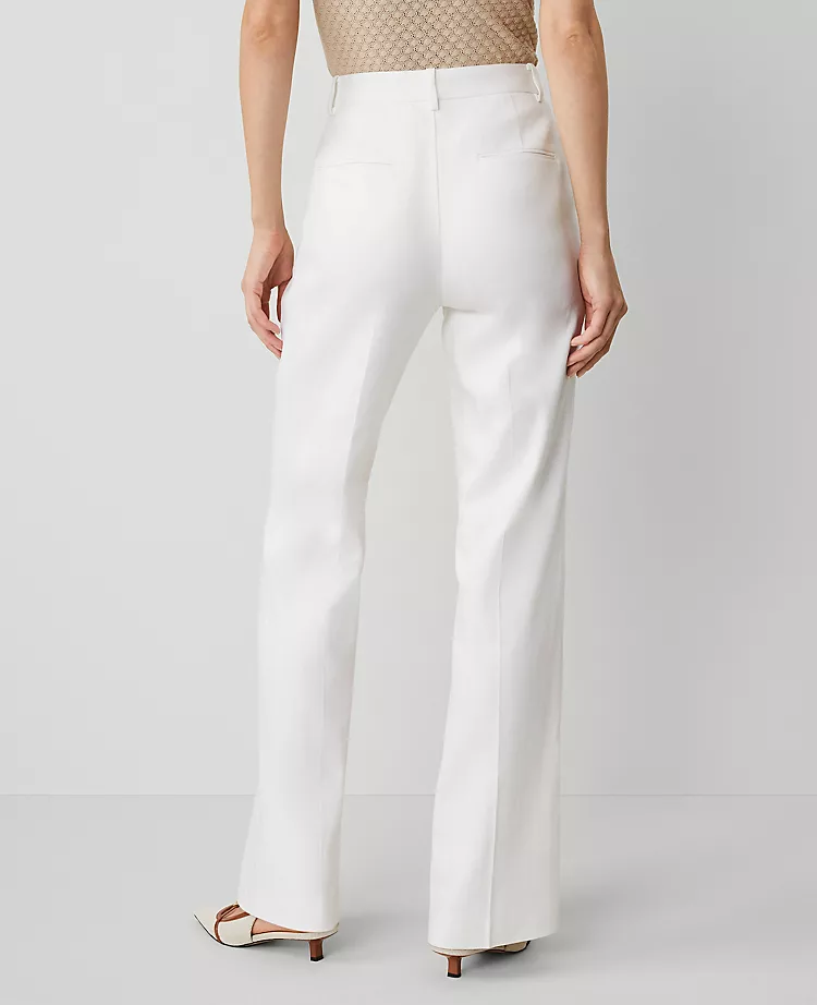 The Petite Trouser In Linen Blend White 5 The Petite Trouser In Linen Blend White - Image 3