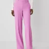 The Petite Side-Zip Straight Pant In Fluid Crepe — Curvy Fit Orchid Glow -Anntaylor Shop 857072 9429