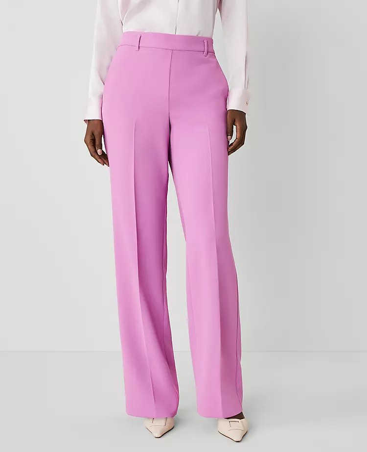 The Petite Side-Zip Straight Pant In Fluid Crepe — Curvy Fit Orchid Glow 3 The Petite Side-Zip Straight Pant In Fluid Crepe — Curvy Fit Orchid Glow