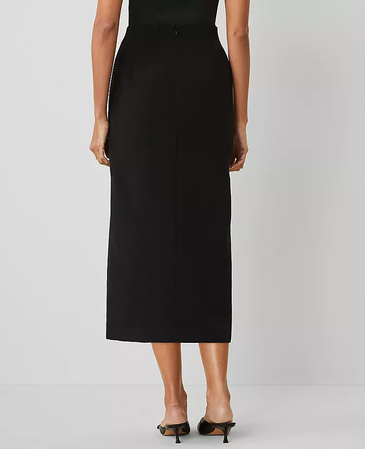 The Column Maxi Skirt In Fluid Crepe Black 5 The Column Maxi Skirt In Fluid Crepe Black - Image 3