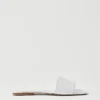 Leather Single Strap Slide Sandals White 1 Leather Single Strap Slide Sandals White -Anntaylor Shop 857107 9000