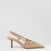 Woven Nip Toe Slingback Pumps Light Sand -Anntaylor Shop 857111 7514