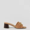 Cork Chain Flare Block Heel Sandals Natural -Anntaylor Shop 857125 7195