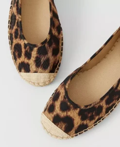 Lace-Up Espadrille Flat Brown Multi -Anntaylor Shop 857141 6822 ALT1