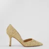 Azra Metallic Straw Pumps Gold -Anntaylor Shop 857171 3019