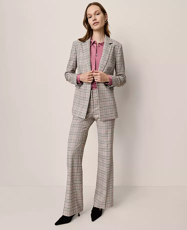 The Jayne Trouser In Plaid Pale Sandalwood 4 The Jayne Trouser In Plaid Pale Sandalwood - Image 2