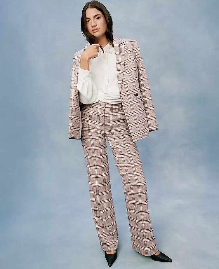 The Jayne Trouser In Plaid Pale Sandalwood 3 The Jayne Trouser In Plaid Pale Sandalwood