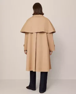 Removable Cape Trench Coat Cafe Au Lait 12 Removable Cape Trench Coat Cafe Au Lait -Anntaylor Shop 857180 5824 ALT1