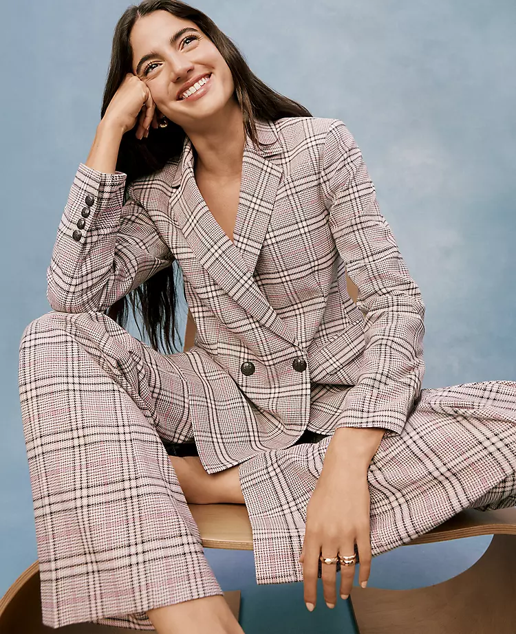 The Crosby Blazer In Plaid Pale Sandalwood 3 The Crosby Blazer In Plaid Pale Sandalwood