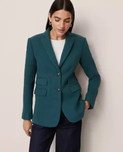The Greenwich Blazer Deep Atlantic Teal -Anntaylor Shop 857236 2073 ALT2