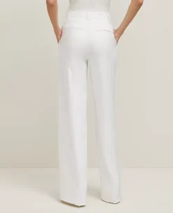 The Petite Wide-Leg Pant In Linen Blend White -Anntaylor Shop 857285 9000 ALT2