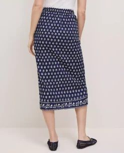 Petite Weekend Collection Petaled Sarong Skirt Blue 8 Petite Weekend Collection Petaled Sarong Skirt Blue -Anntaylor Shop 857386 520213 ALT2