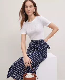 Petite Weekend Collection Petaled Sarong Skirt Blue 9 Petite Weekend Collection Petaled Sarong Skirt Blue -Anntaylor Shop 857386 520213 ALT3