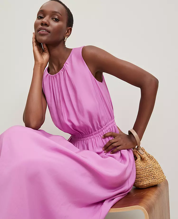 Petite Cutout Back Midi Dress Orchid Glow 3 Petite Cutout Back Midi Dress Orchid Glow