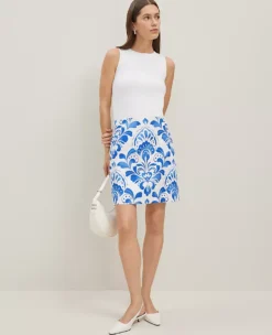 Petite Tiled A-Line Skirt Power Blue 7 Petite Tiled A-Line Skirt Power Blue -Anntaylor Shop 857407 520291 ALT2
