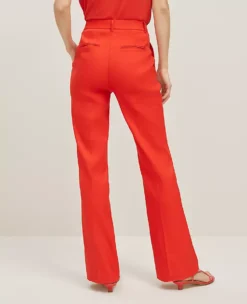 The Petite Trouser In Linen Blend Fiery Red -Anntaylor Shop 857447 5139 ALT2