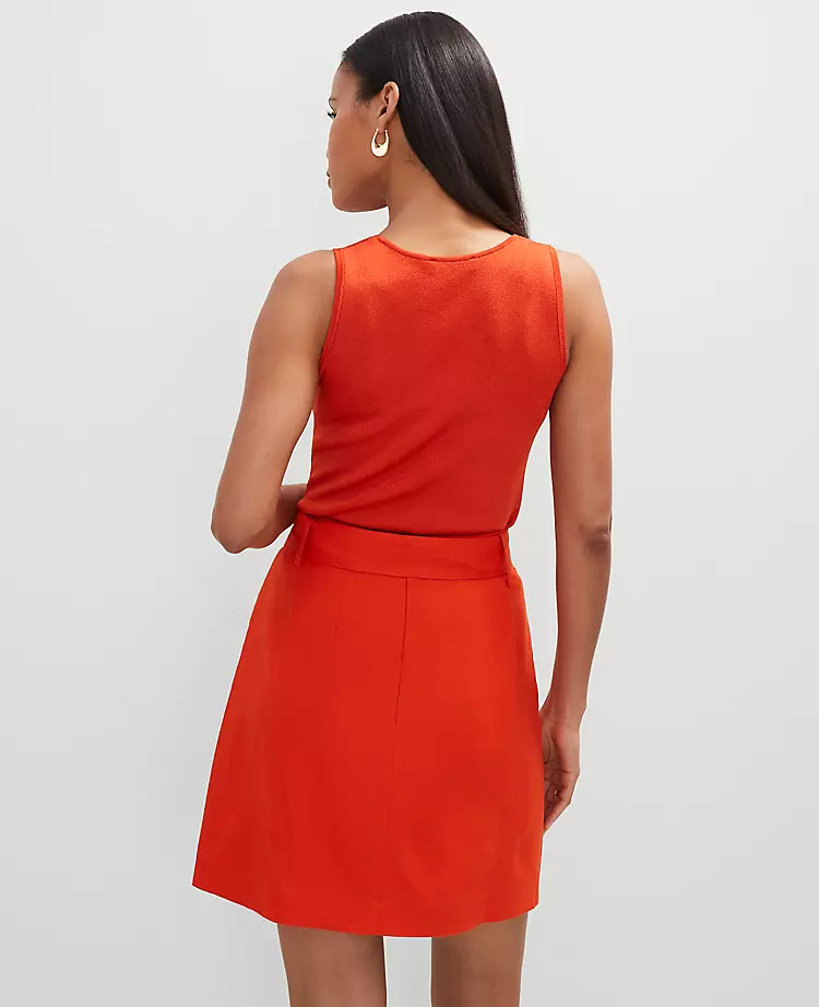 Petite Belted Wrap Skirt Red Pepper 4 Petite Belted Wrap Skirt Red Pepper - Image 2