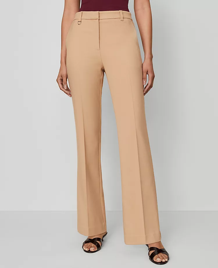 The Petite Slim Flare Trouser In Bi-Stretch - Curvy Fit Cafe Au Lait 3 The Petite Slim Flare Trouser In Bi-Stretch - Curvy Fit Cafe Au Lait