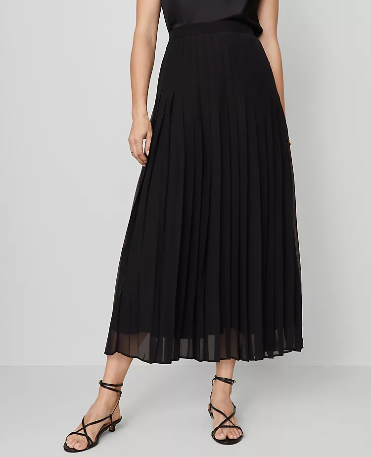 Petite Chiffon Pleated Maxi Skirt Black 4 Petite Chiffon Pleated Maxi Skirt Black - Image 2