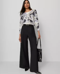 The Modern Wide-Leg Trouser Black -Anntaylor Shop 857678 2222