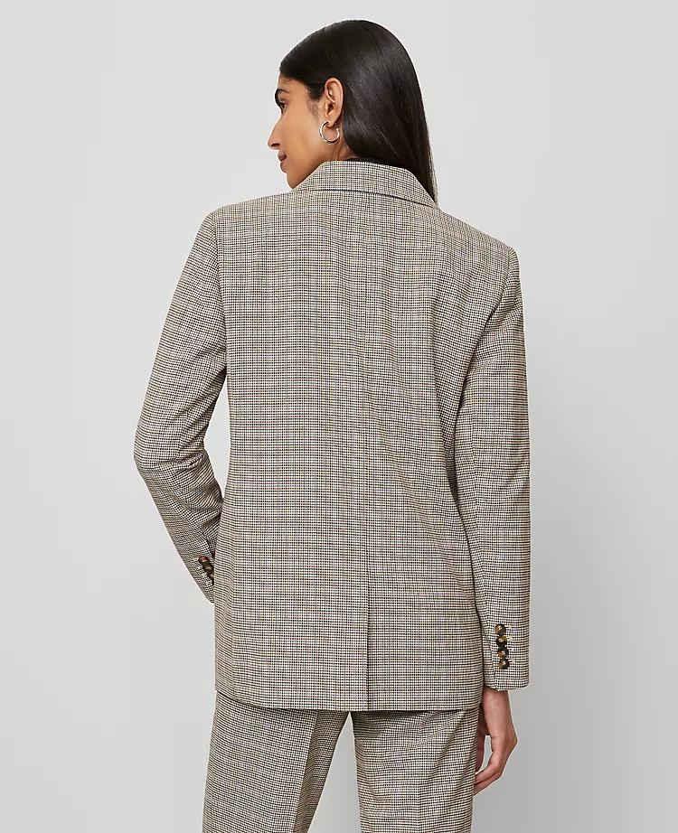 The Madison Blazer In Plaid Copper/Cream Multi 5 The Madison Blazer In Plaid Copper/Cream Multi - Image 3