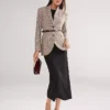 The Madison Blazer In Plaid Copper/Cream Multi -Anntaylor Shop 857722 019905 MKTG1