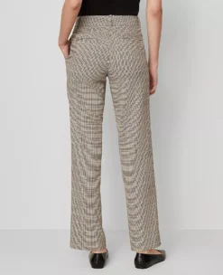 The Straight Pant In Plaid Copper/Cream Multi 8 The Straight Pant In Plaid Copper/Cream Multi -Anntaylor Shop 857742 019905 ALT2