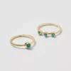 Turquoise Ring Set Turquoise Ocean -Anntaylor Shop 857789 3223