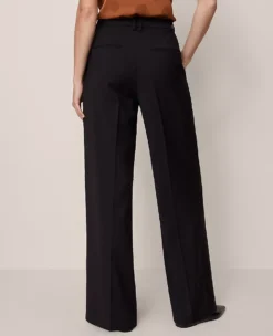 The Side Button Wide-Leg Pant Black -Anntaylor Shop 857843 2222 ALT2