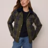 Petite Weekend Collection Plaid Collared Jacket Night Safari 1 Petite Weekend Collection Plaid Collared Jacket Night Safari -Anntaylor Shop 857853 522852