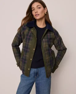 Petite Weekend Collection Plaid Collared Jacket Night Safari