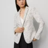 The Petite Hutton Blazer In Tweed Charcoal/White Combo -Anntaylor Shop 857963 018821