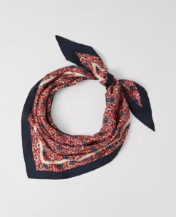 Weekend Collection Floral Silk Scarf French Pink Clay