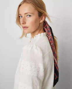 Weekend Collection Floral Silk Scarf French Pink Clay 7 Weekend Collection Floral Silk Scarf French Pink Clay -Anntaylor Shop 858447 9721 ALT2