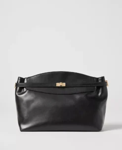 Large Belted Clutch Black