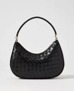 Weekend Collection Woven Shoulder Bag Black