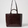 Croco Tote Bag Dark Chocolate -Anntaylor Shop 858512 7097