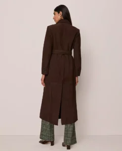 Studio Collection Suede Trench Coat Pure Chocolate 11 Studio Collection Suede Trench Coat Pure Chocolate -Anntaylor Shop 858514 7043 ALT1