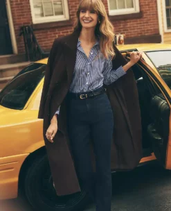 Studio Collection Suede Trench Coat Pure Chocolate