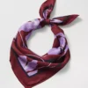 Floral Square Silk Scarf Windsor Wine -Anntaylor Shop 858541 6143