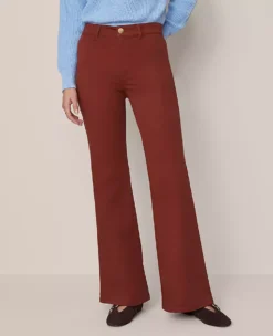 Weekend Collection Go-Everywhere Flare Pant Smoked Paprika -Anntaylor Shop 858552 1488 ALT1
