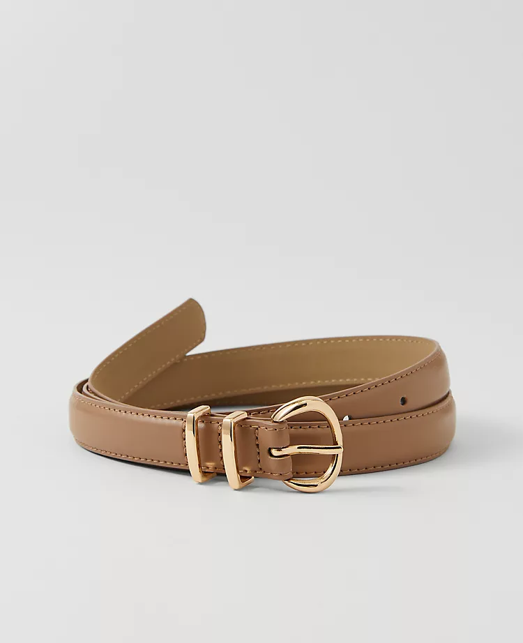 Weekend Collection Skinny Leather Belt Taupe 3 Weekend Collection Skinny Leather Belt Taupe