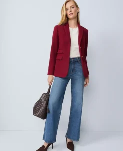 The Petite Greenwich Blazer Cherry Pie -Anntaylor Shop 858638 019822 ALT2