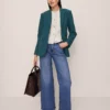 The Petite Greenwich Blazer Deep Atlantic Teal 1 The Petite Greenwich Blazer Deep Atlantic Teal -Anntaylor Shop 858638 2073