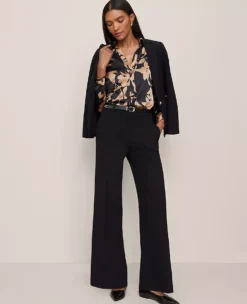 The Wide-Leg Pant In Ponte Black